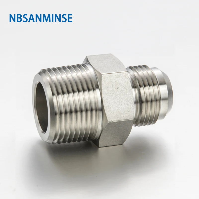 5Pcs/Lot RHN SS316L Plumbing Fitting 1/8 1/4 3/8 1/2 3/4 1 Reducing Hex Nipple Tube Stainless Steel NBSANMINSE