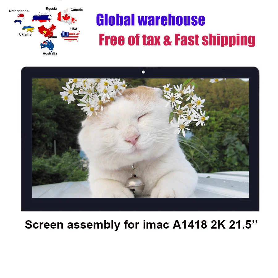 

For A1418 2K 21.5" LCD Display Screen Panel iMac EMC2544 2638 MF883 MD093/094 LM215WF3(SD)D1 D2 D3D4 D5 2012 2013 2014 2015