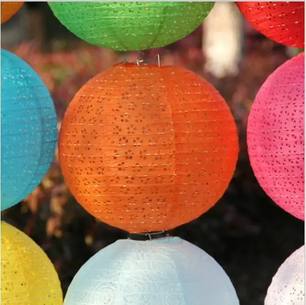 20cm 25cm 30cm 40cm Hollow Out Paper Lantern Balloon Chinese Round Paper Lantern Ball Lampion for Festival Wedding Party Decor