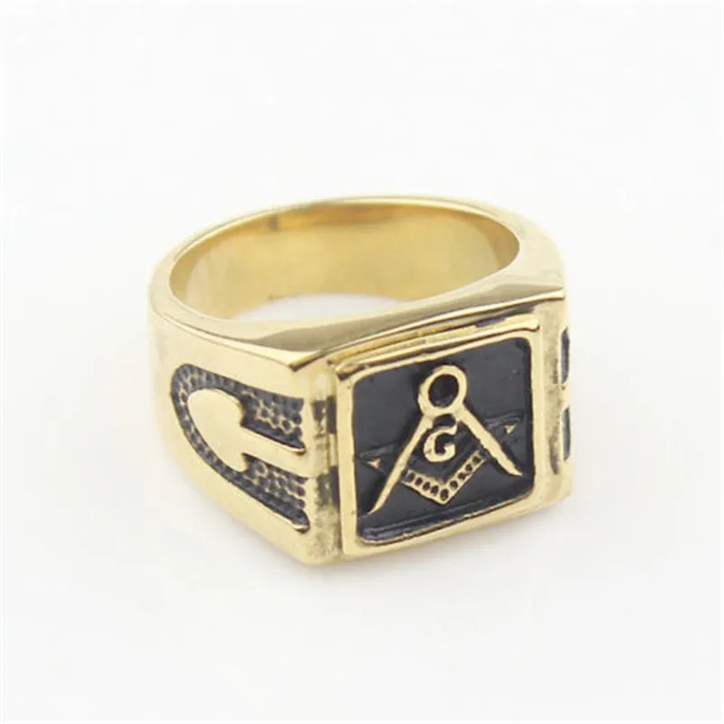 Vintage Men's Round Freemason Free Mason Templar Masonic Ring US SIZE 7/8/9/10/11/12/13/14/15