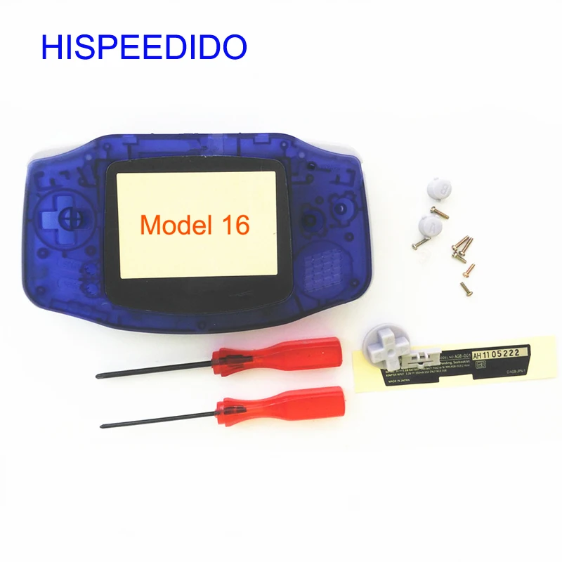 Hispeedido 19 cores habitação escudo pacote para nintendo gameboy advance console caso capa peça de reparo para gba com almofadas de botão