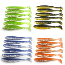 6pcs / lot Easy Cleaner Soft Lures 85mm /4g Silicone Bait Double Color Carp Artificial Fishing tackle Fishing Lures