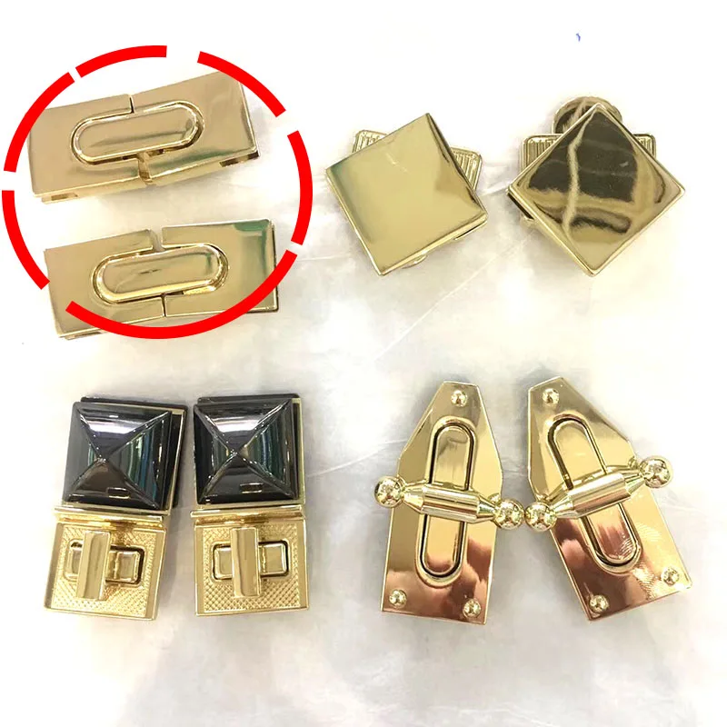 Fecho de metal para Ligar o Bloqueio Bloqueio de Torção para DIY Bolsa do Saco Da Bolsa de Hardware