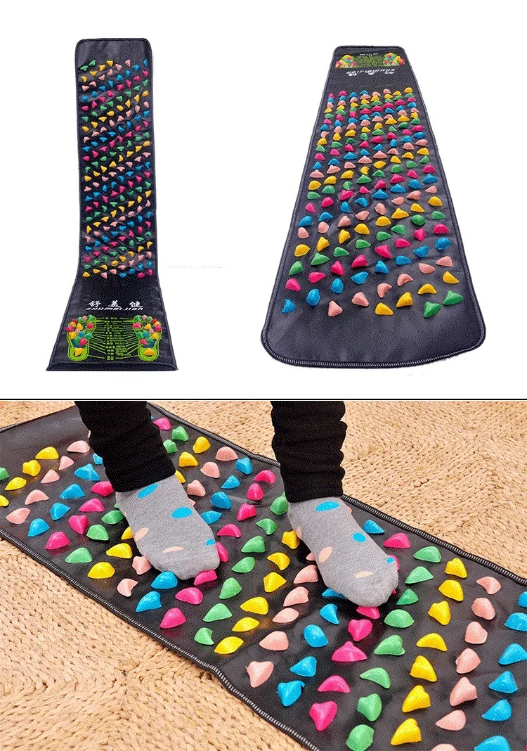 Drop Shipping Reflexology Walk Stone Foot Leg Pain Relieve Relief Walk Massager Mat Health Care Acupressure Mat Pad massageador