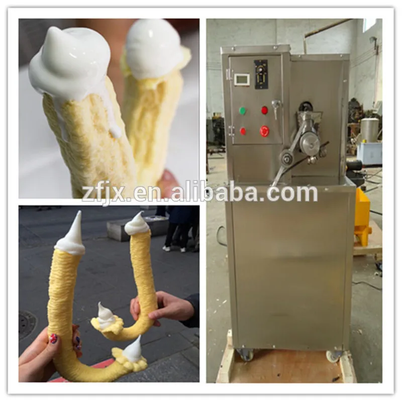 Hollow ice cream corn puffed food making machine