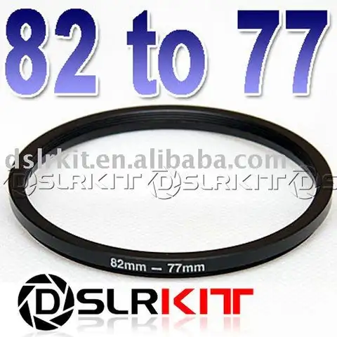 82mm-77mm 82-77 스텝 다운 필터 링 스테핑 어댑터 Best5
