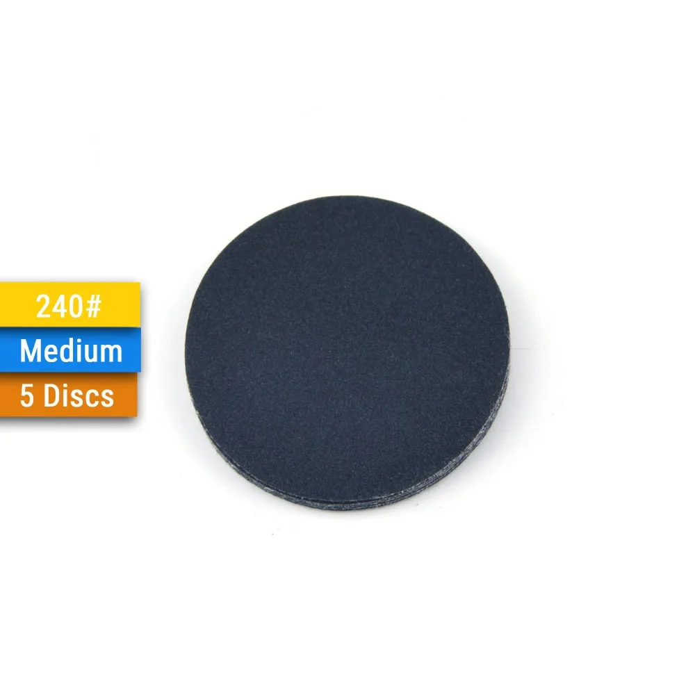 2 Inch 50mm Assorted Grits Silicon Carbide Hook&Loop Sanding Discs+ 6mm Backing Pad + Foam Interface Pad for Wet/Dry Sanding