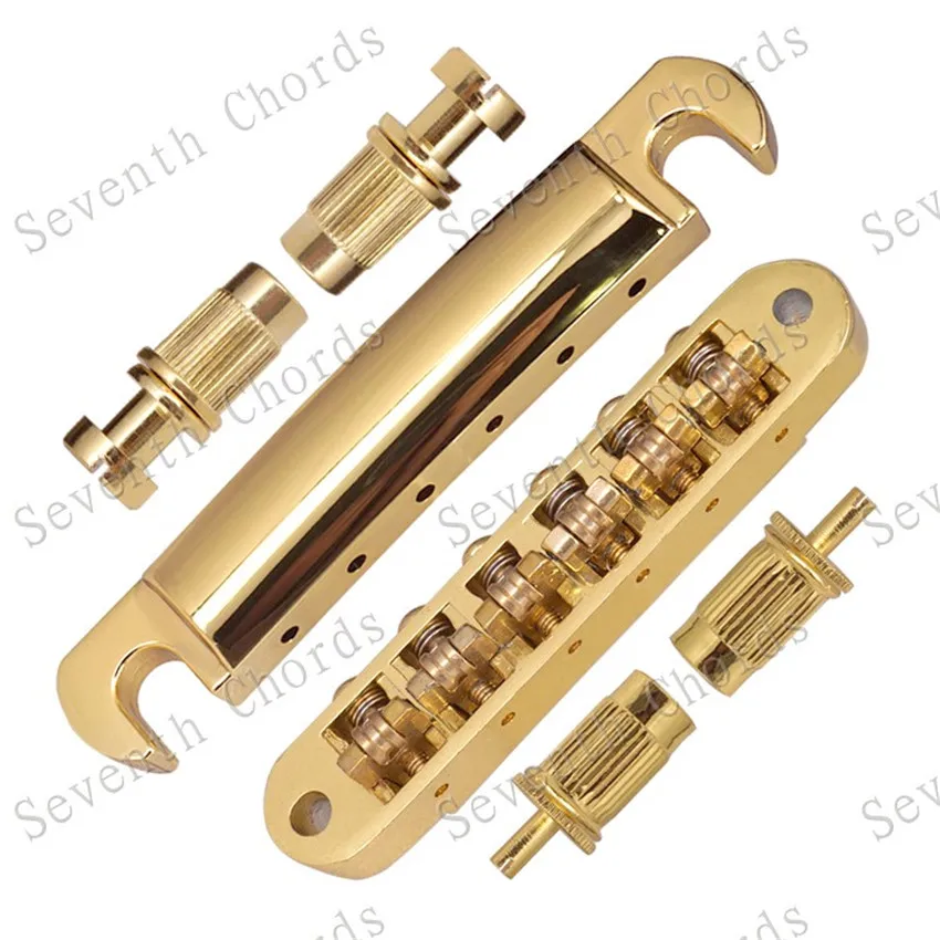 A Set Of Electric Guitar Roller Saddle Bridge & Tailpiece Guitar Accessories Parts Small Studs & Anchor