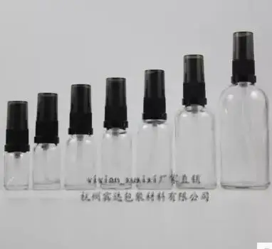 

100ml round clear perfume bottle with black sprayer,travel refillable 100ml empty atomiser spray perfume container