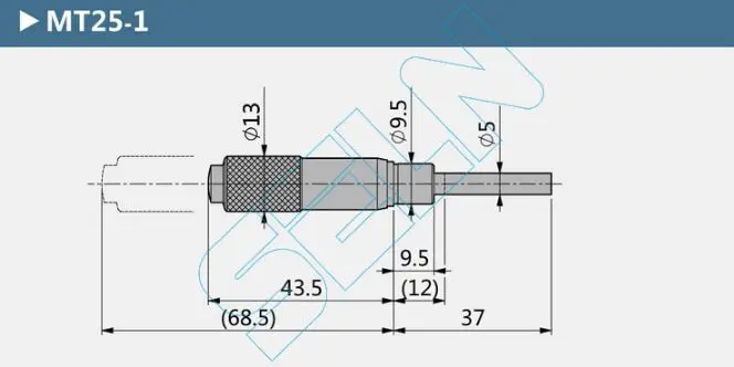 Messa a punto 0-25mm MT25 di Tipo A Vite di Misura Micrometro Manopola 1 PC