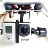 Original Cheerson YUN-2D 2-Axis CNC Metal Brushless Motor Gimbal GoPro Hero 3 SJ4000 WIFI Camera Mount For CX20 CX-20 Quadcopter