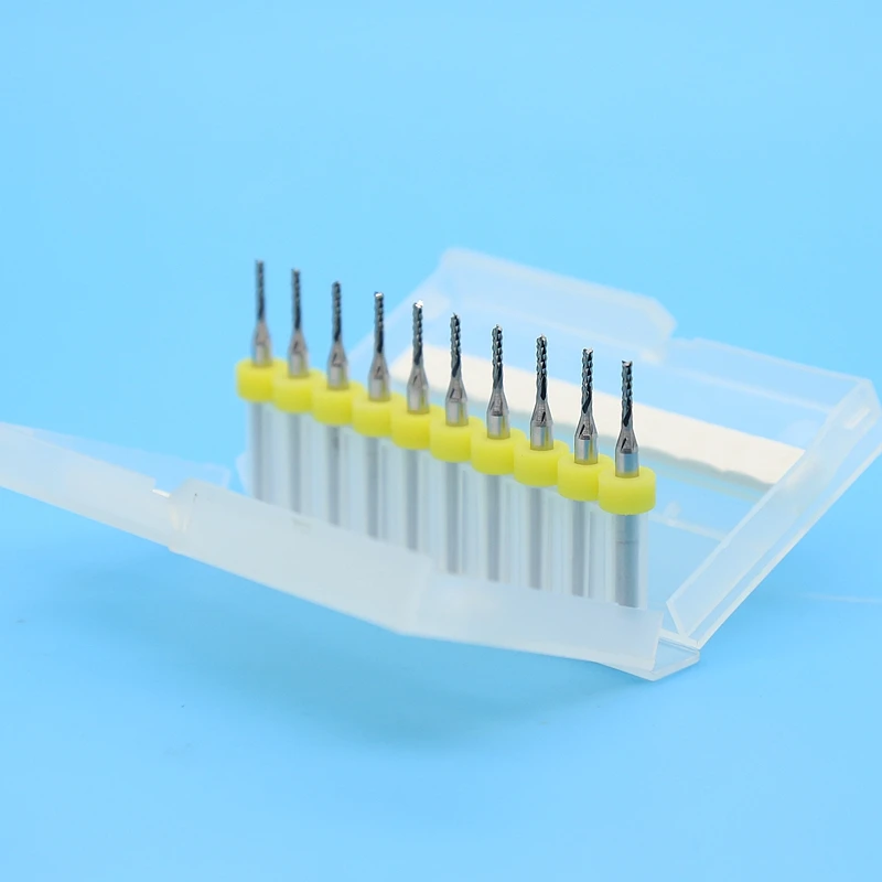 PCB milling cutter 1.5mm 10PCS fish tail milling cutter corn milling cutter tungsten carbide milling cutter Metal cutting