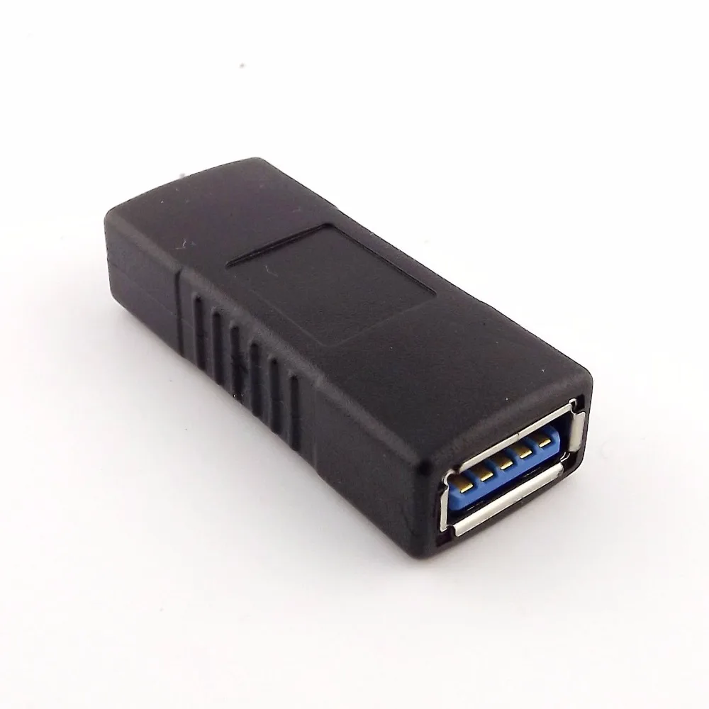 10Pcs Black USB 3.0 Type A Female to A Female Adapter Coupler Gender Changer Connector