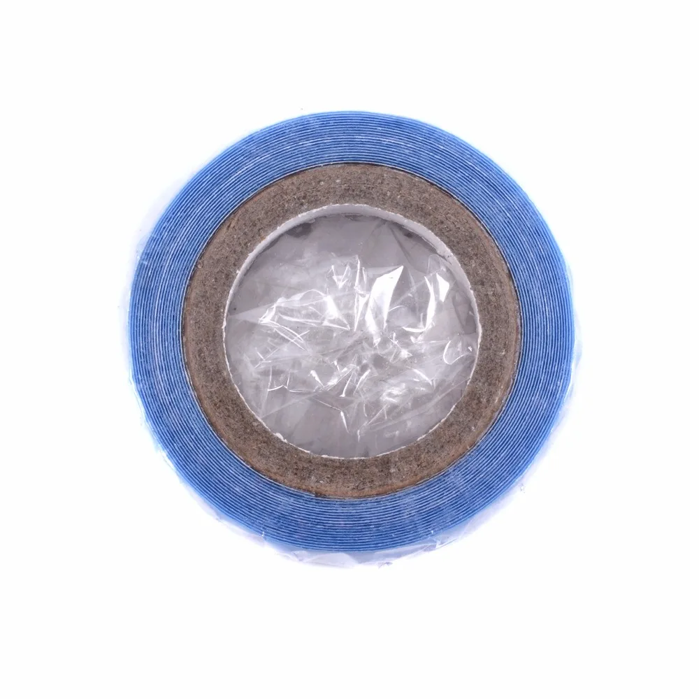 Ruban adhésif double face Super Hair, ruban adhésif bleu, extension de cheveux, perruque en dentelle, toupet, 1 rouleau, 0.8 cm, 1cm x 3 mètres