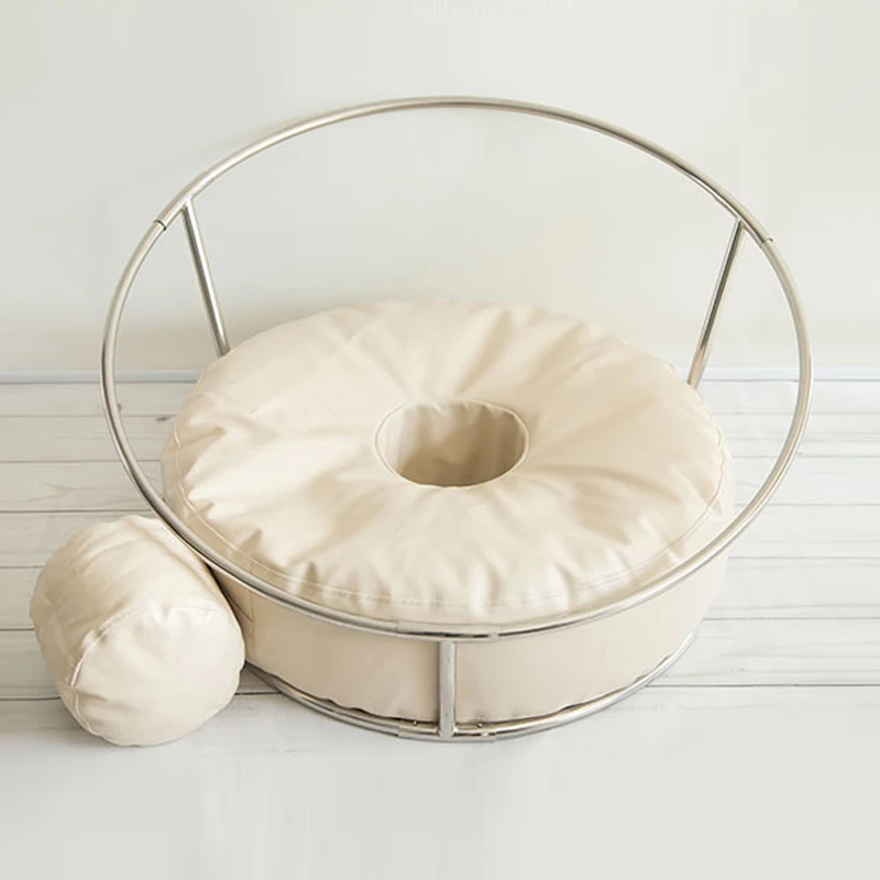 Newborn Photography Props Baby Flokati Photo Shoot Accessories Basket For Studio Donuts cover Circle cover