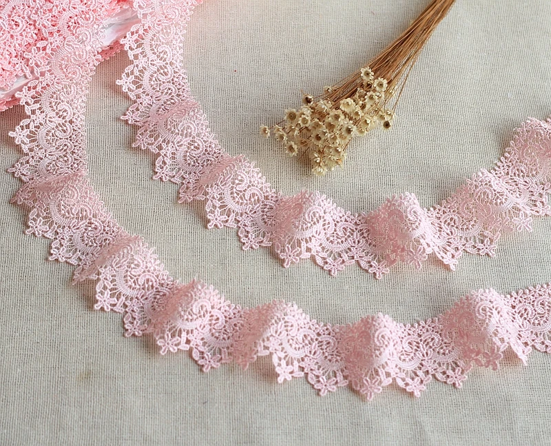 MLAEY High quality Lace Trim, Delicate Floral Lace ribbon , Venise Lace Fabric for Costumes