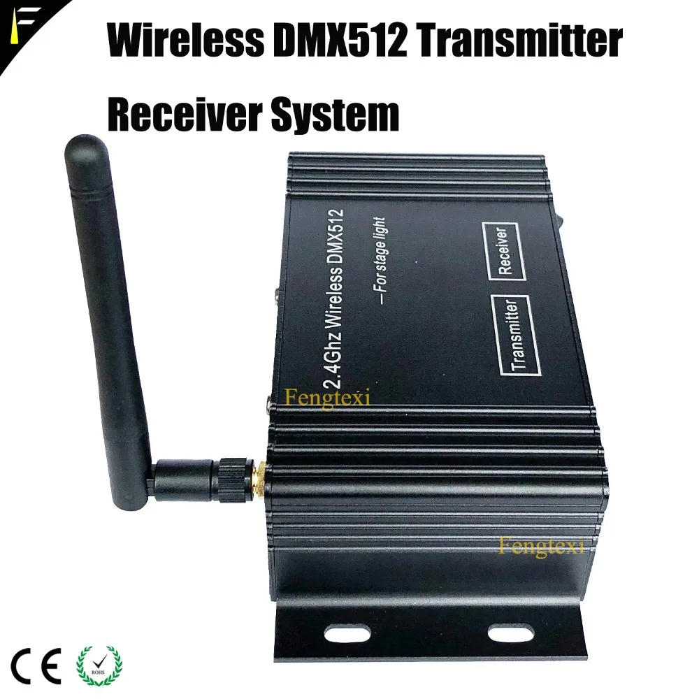 DMX512 Console Transmitter & Receiver Wireless System 2in1 LCD Display Mini Instrument Repeater for Stage Light Controller