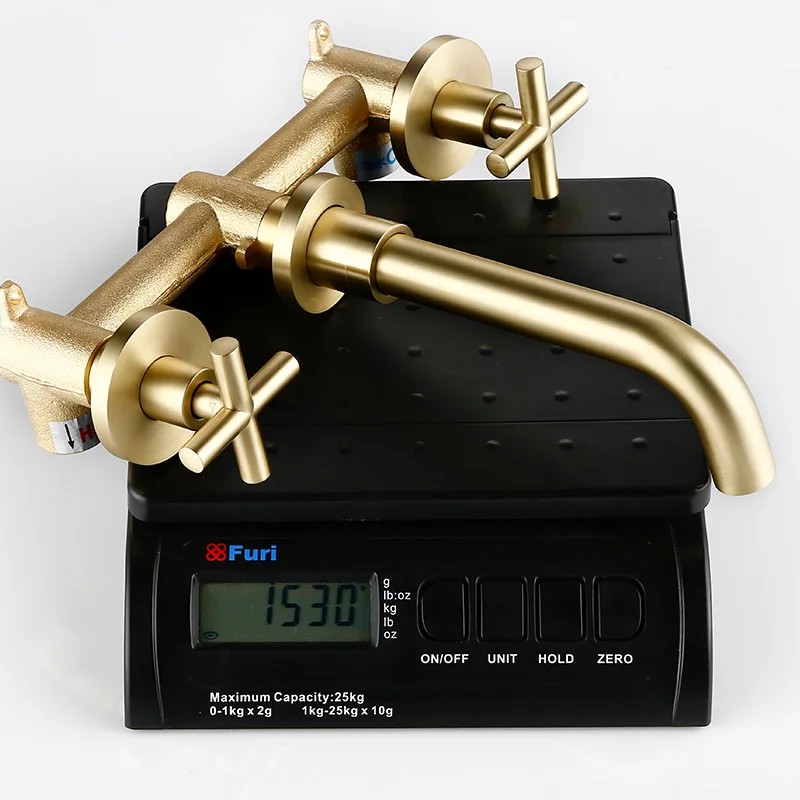 Smesiteli 모던 로즈 골드 세면대 수도꼭지, 더블 핸들 황동 표면 욕실 수영장 수도꼭지, 온수 욕실 액세서리