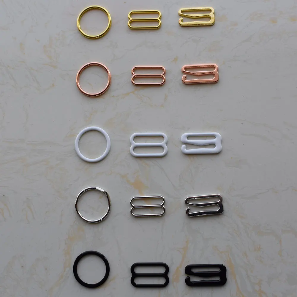 Wholesale 20pcs bra material metal bra strap hooks Nylon Coated Lingerie Figure 8 shape 0 shape and 9 shape 6mm/8mm/10mm/12mm/15