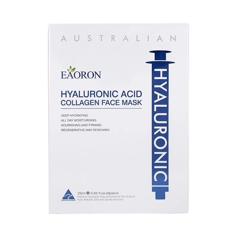 original Australia Eaoron Hyaluronic Acid Collagen Hydrating Face Mask 5PCS*25ml Moisturizing treatment Skin firming Anti Aging