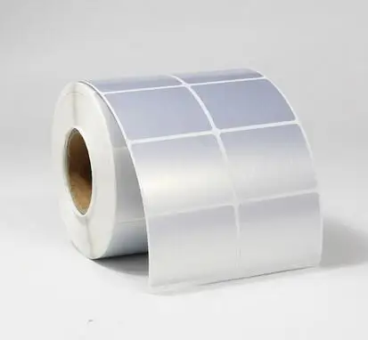 45*35mm 2000pcs/roll matt silver PET label sticker thermal transfer blank label For Electronics Label