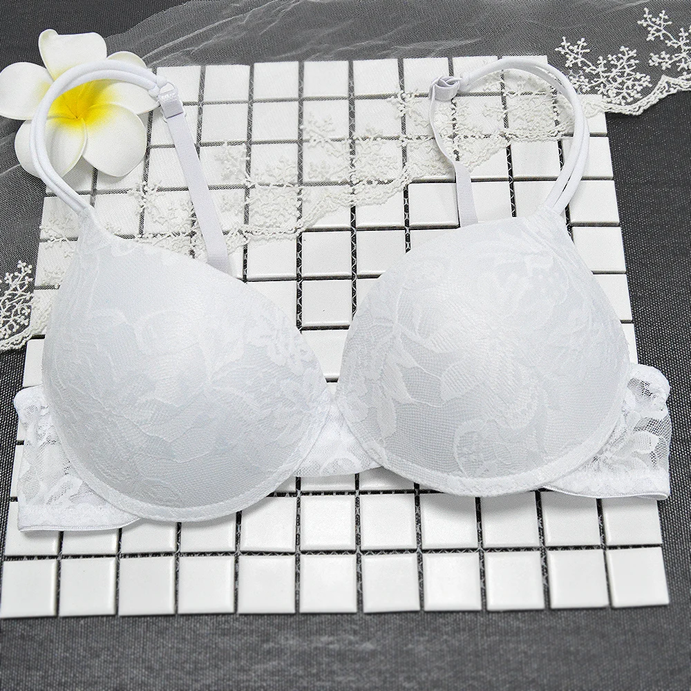 Women Sexy Underwire Padded Push Up Embroidery Lace Bra 32 34 36 38 40 42 44 A B C D E Brassiere Bra Push Up Bra Plunge Lingerie