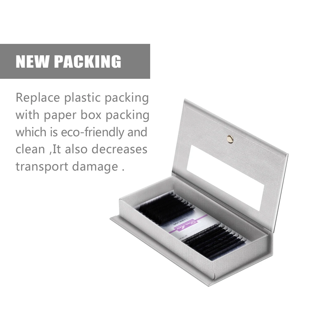 DeceMars eyelash extension 7-15mm Mixed Length in one tray Synthetic Mink Eyelash Extension for Grafting eyelash extension use