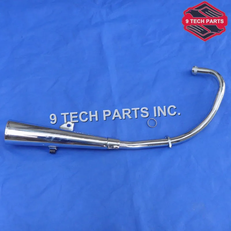 GN125 GZ125 GS125 Full Replacement Chrome Exhaust System Complete / Silencer / Muffler