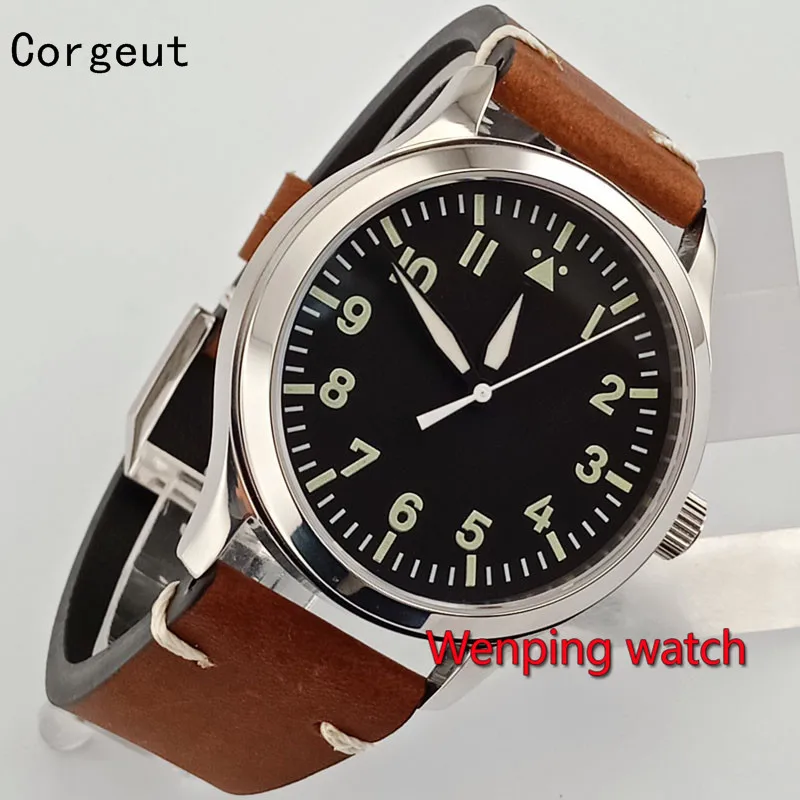 Corgeut 42mm Black Dial Automatic Casual Sport Novelty Luxury Dress Formal Automatic mens Unisex watchES W2618