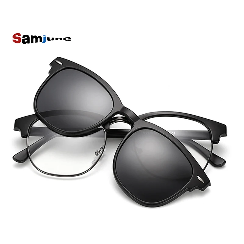 

Clip on Sunglasses clip on glasses half frame Men Women mirror clip Sun Glasses Night Vision Driving sunglasses for men