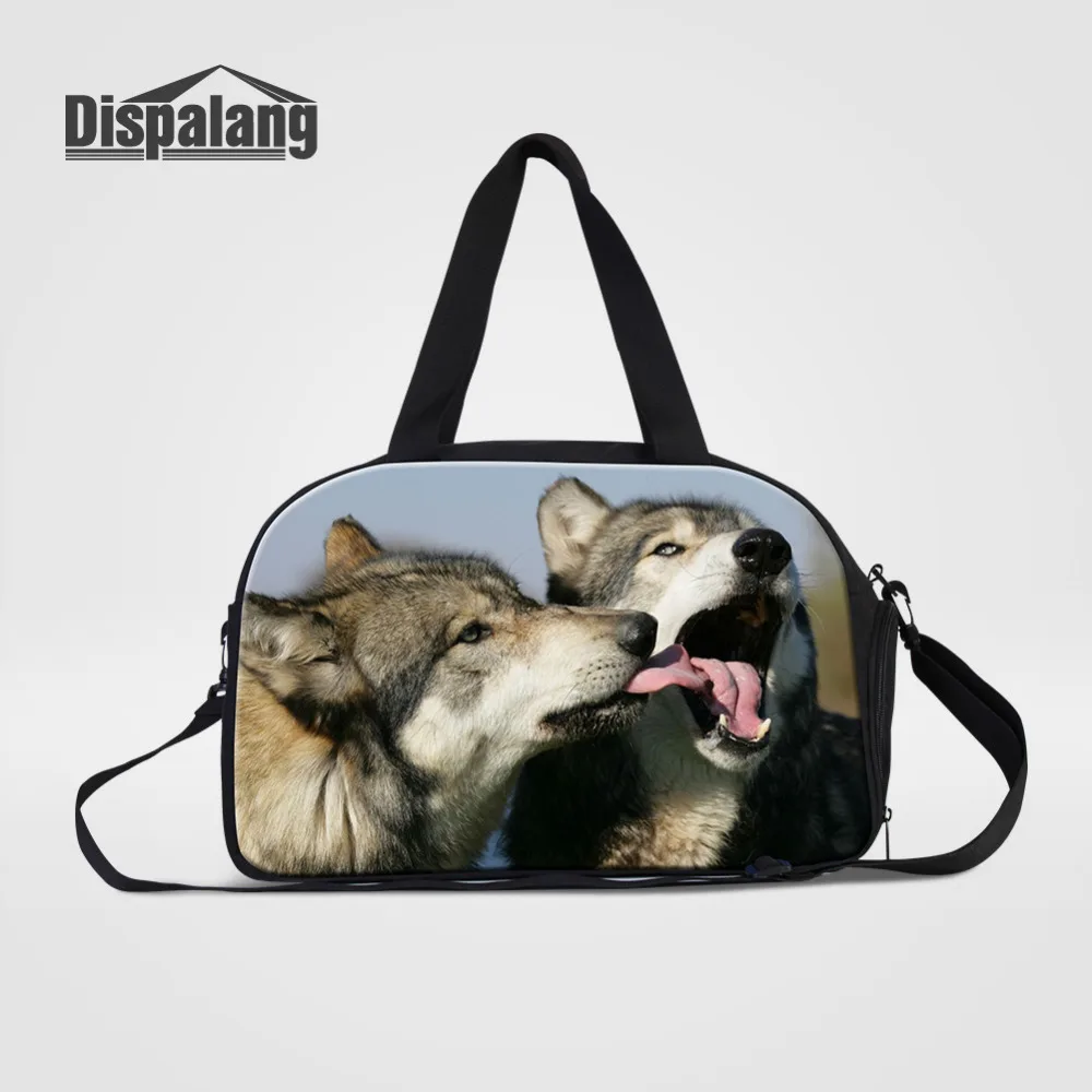 

Dispalang Animals Wolf Print Women Travel Bags Large Capacity Luggage Shoulder Bags For Trip Casual Handbag Travel Duffle Bag