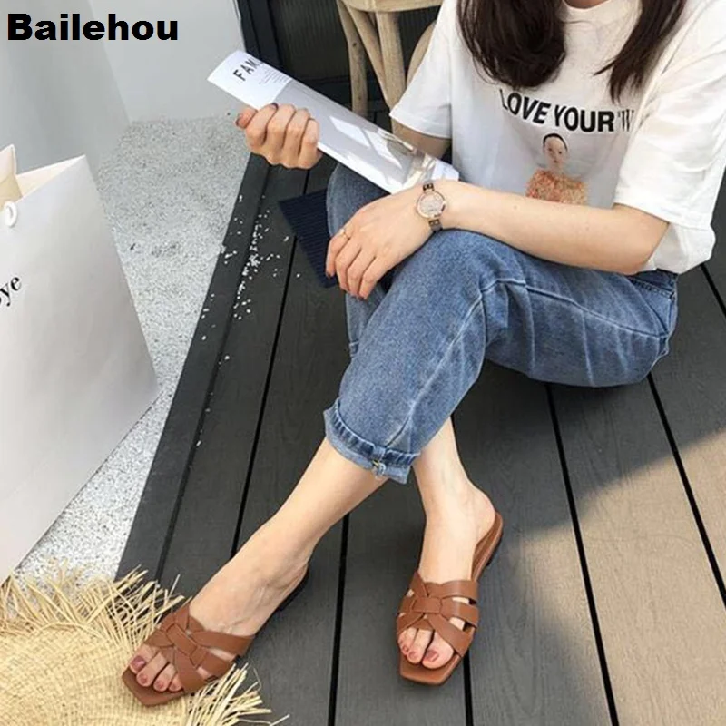 Bailehou 2019 New Flat Casual Slippers Daily Summer Beach Flip Flops Vacation Sandal Footwear Brand Slide Outdoor Slipper Female