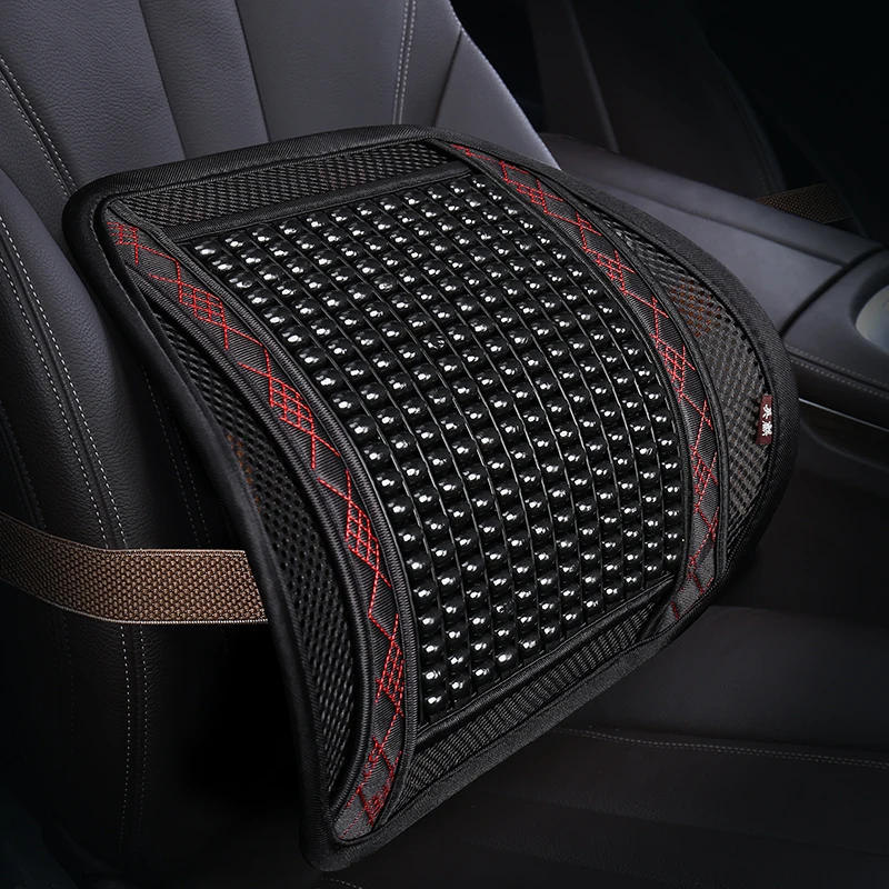 

Car Seat Waist Cushion Office Chair Massage Back Lumbar Support Mesh Cushion Pad Black Mesh Back Lumbar Cushion for Car Driver