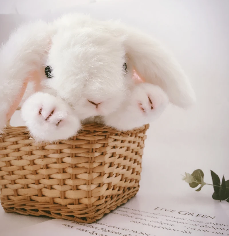 Hoge Niveau Kwaliteit Pluche Konijn Knuffel Bunny Speelgoed Echte Leven Pluche Konijn Speelgoed Pop Voor Kinderen Pluche Speelgoed Poppen home Decor