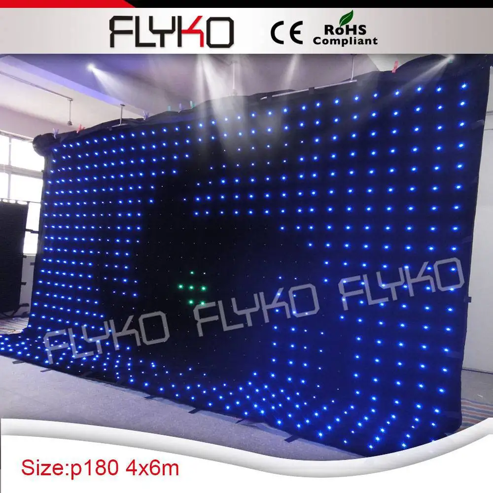 

Fireproof velvet cloth led curtain led wedding stage backdrop decoration