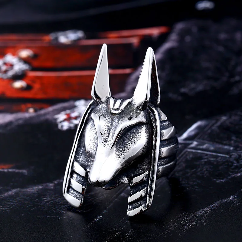 Beier  316L  Stainless Steel ring  The Kaen Chronicles new arrival  Anubis ring for men Fashion Jewelry  LLBR8-363R