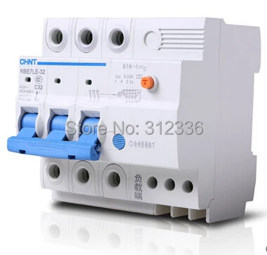 

Free Shipping Two years Warranty LE C32 3P 32A 3 pole earth leakage ELCB RCD residual current circuit-breaker earth leakage