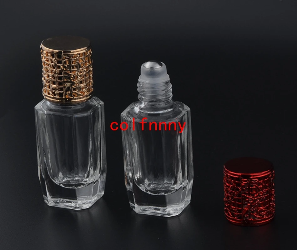 

500pcs/lot 10ml Steel Ball Roll-On Printing Refillable Perfume Bottle&Empty Glass Perfume Case With Colorful portable bottle