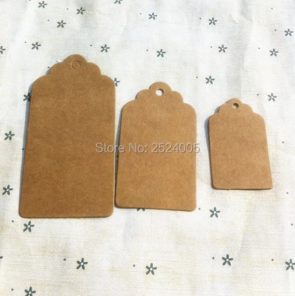 Free shipping in stock 3x5cm round shape blank tag 350gsm craft paper/paper card hang label