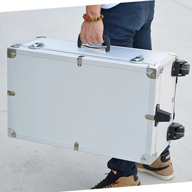 Travel trolley precision instrument toolbox moisture proof, shockproof aluminum alloy ABS suitcase bag storage box luggage bags