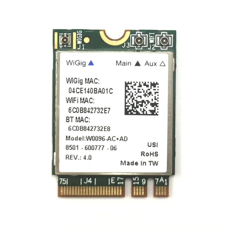 

Atheros QCA9008-TBD1 W0096-AC+AD Wireless AC + AD Bluetooth 4.1 WIFI Module 2.4G / 5G Dual Band WIFI Card 867Mbps QCA9008