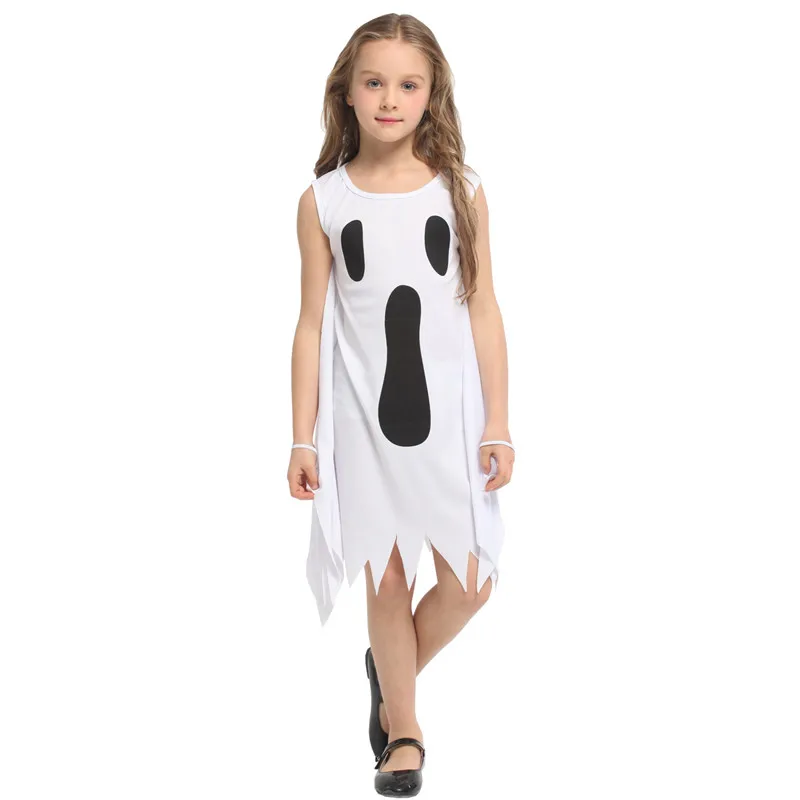 Dziecięcy strój na Halloween, Diabełek, Straszny kostium dla dziewczynek, Diabeł, Biały duch, Cosplay, Karnawał, Purim, Przedstawienie teatralne, Bal maskowy, Sukienka na imprezę.