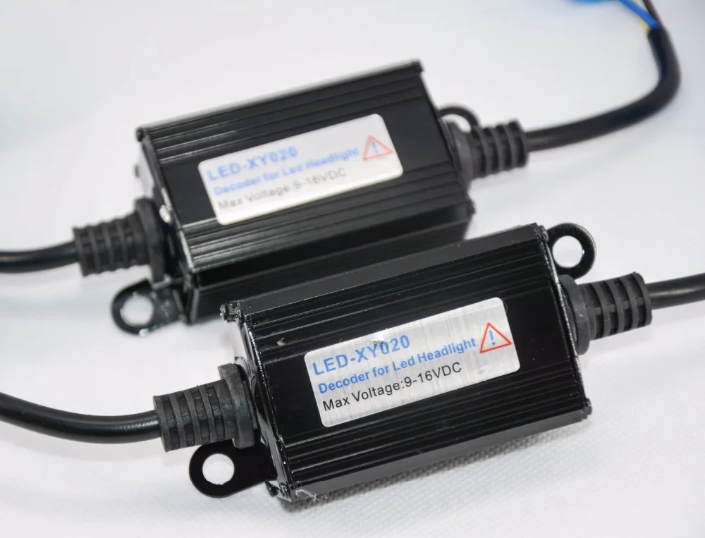 1 Pair 9007 HB5 Auto LED Headlight Conversion Kit Canbus Decoder Lo No Error Free Warning Canceler Anti-Hyper Flashing Blinking