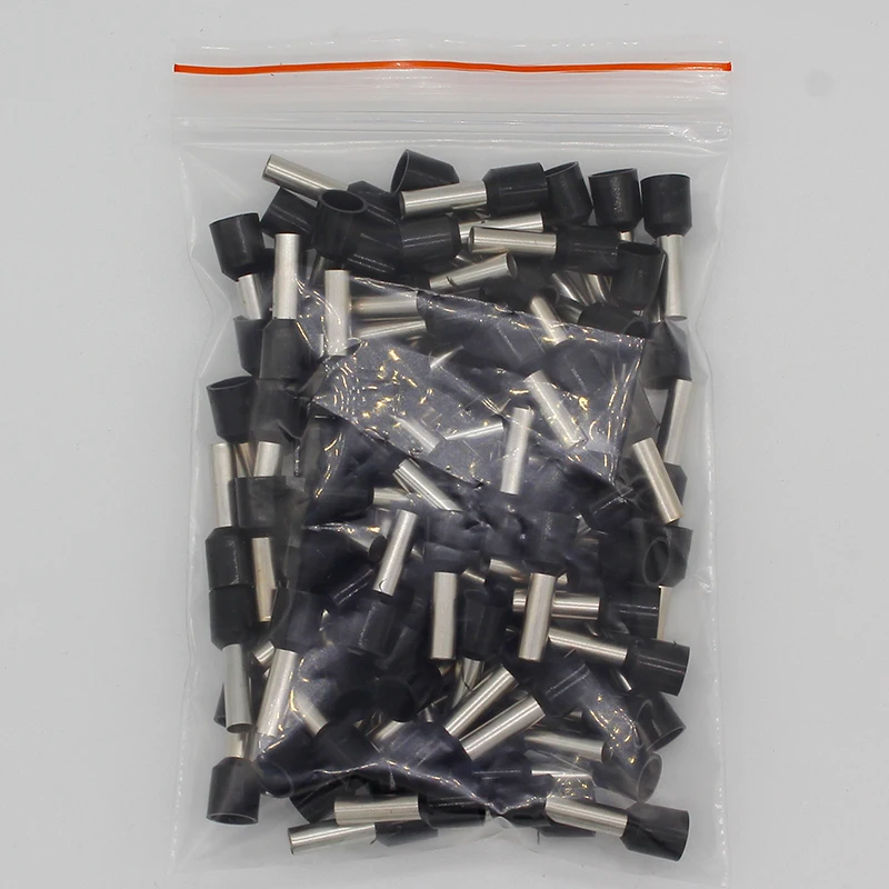 E6012 Tube insulating terminals 6MM2 100PCS/Pack Cable Wire Connector Insulating Crimp Terminal Insulated Connector E-