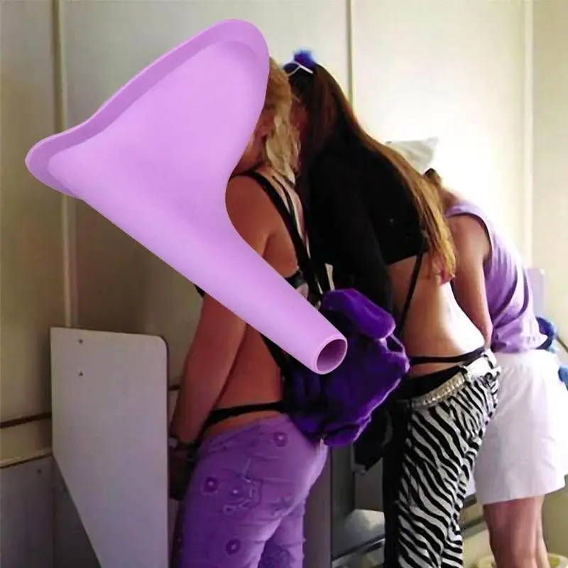 Women Urinal Outdoor Travel In Car Camping Portable Female Urinal Funnel Soft Silicone Urination Device Toilet Stand Up & Pee