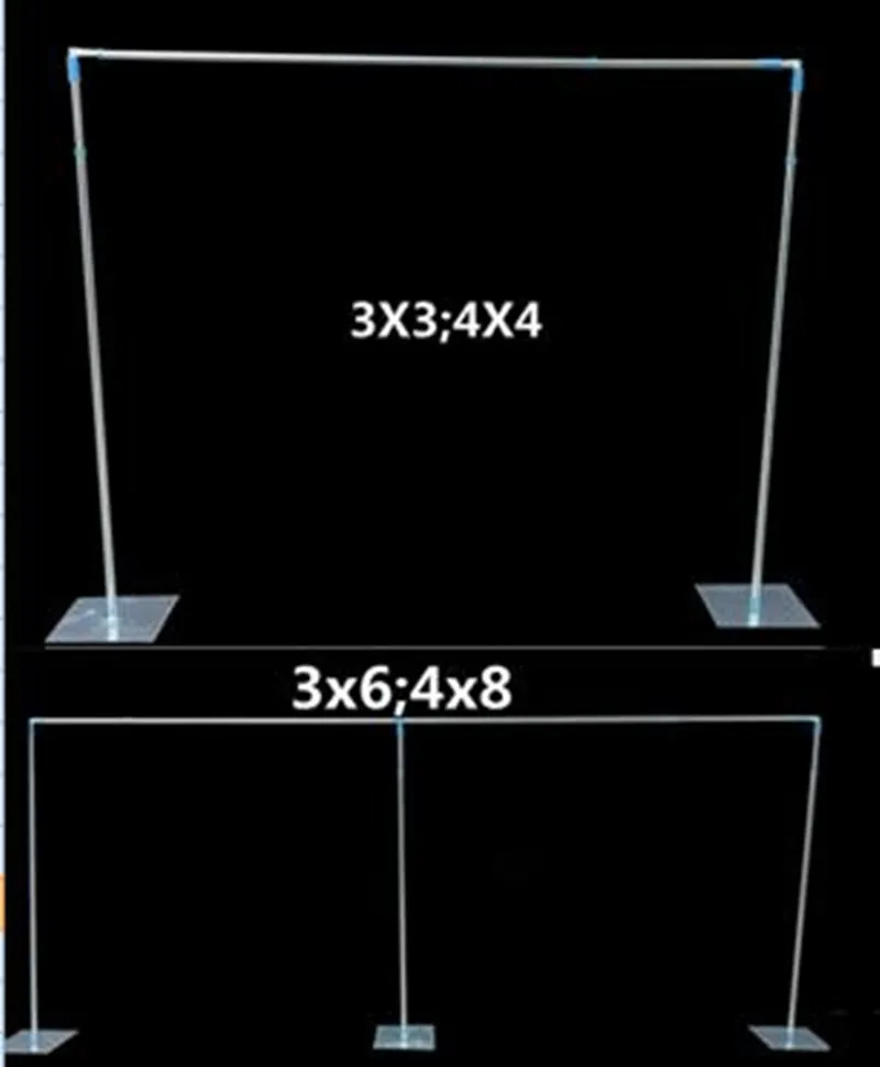 

3x3M 3X6M Stainless Steel Pipe Wedding Backdrop Stand With Expandable Rods Backdrop Frames For Wedding Event&Party Decoration R6