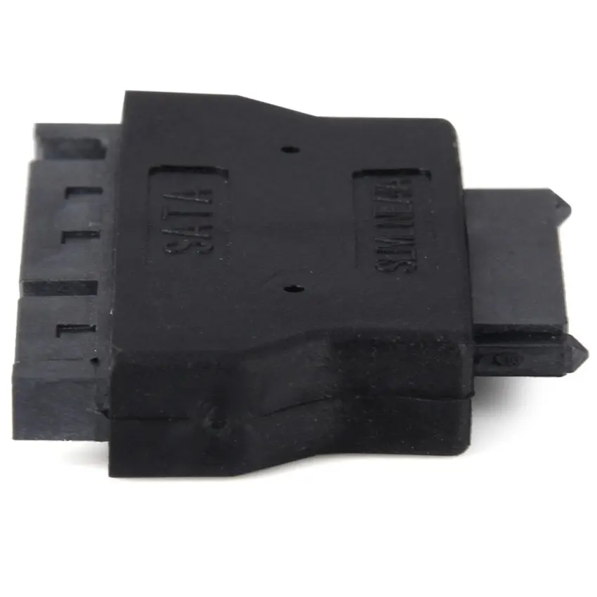 Cablecc-adaptador Micro Sata para portátil, convertidor de 13 pines (7 + 6) macho a SATA de 22 Pines, 7 + 15 hembra, color negro, CD-ROM