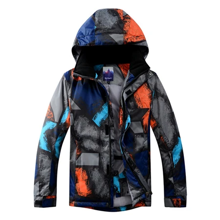 Winter Snowboard Jacket+Pant Men Waterproof Windproof Ski Jacket male Climbing Thermal Snow Outdoor Camouflage Graffiti Coat