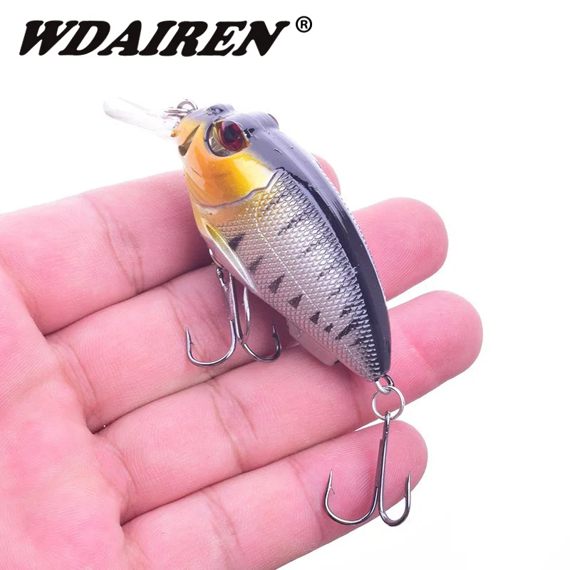 1Pcs Fishing Lures 7cm 10g Hard Bait Minnow Fishing Lure Bass Crankbait Swimbait Trout Crank Baits with 8# Treble Hooks Tackle