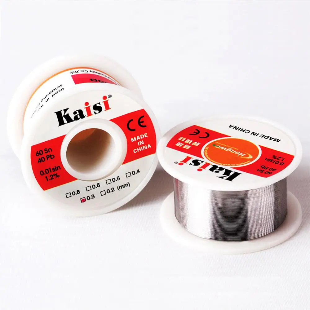 Imagem -06 - Kaisi-solder Wire Flux 12 Rosin Core Tin Solder Wire Sn60 Pb40 Solda Suprimentos de Solda 0308 Milímetros